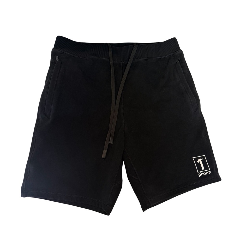 1st Phorm Sweat Shorts Black Workout Athletic Lounge Bodybuilding Gym Bro Size L
